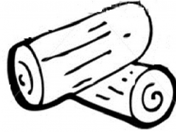 Wood log black and white clipart - Clipartix