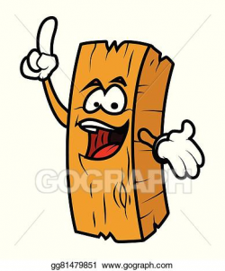 Vector Clipart - Laughing cartoon wood log vector. Vector ...