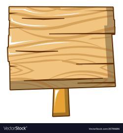 Post wood sign icon cartoon style