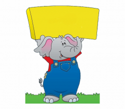 Elephant With Blank Sign - Name Tag Of Animals Free PNG ...