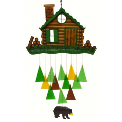 Gift Essentials Log Cabin Wind Chime