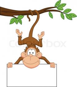 Vector illustration of Monkey with ... | Stock vector ...