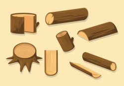 Wood Logs Vector - Download Free Vectors, Clipart Graphics ...