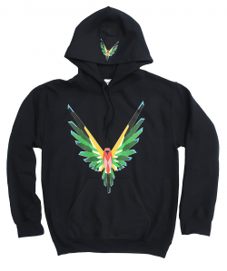 Logang Logan Paul Maverick Adult Black Hoodie (Multi-Color Bird Logo)