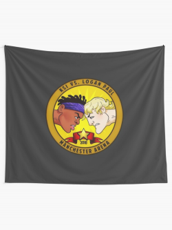 KSI VS LOGAN PAUL Official Boxing design | Wall Tapestry