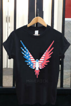 Details about LOGAN MAVERICK BIRD FLAG LOGAN PAUL LOGO T-SHIRT Size S to  2XL Black REPRINT