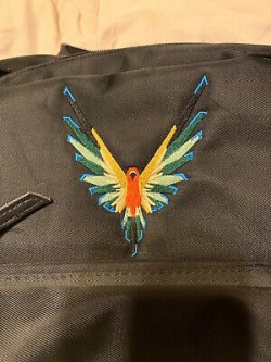 LOGAN PAUL MAVERICK Backpack Parrot Rainbow Bird Logo Black ...