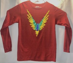 Details about Maverick By Logan Paul, Long Sleeve, Vibrant Logo, Red  Heather, Large Youth B2