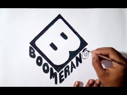 How to draw the Boomerang channel logo