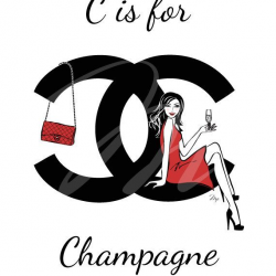 Chanel Logo Monogram Champagne Girl Fashion by ...
