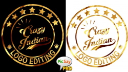 How to Make Gold Logo on Android phone | How to make Logo for youtube  channel