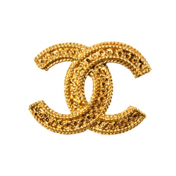 Labellov vintage chanel gold logo brooch ○ Buy and Sell ...