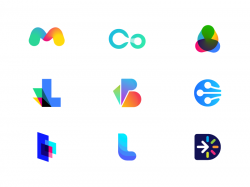 Logo Designs Update | Gradients | Logos design, Portfolio ...