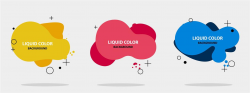 Abstract liquid shape. Modern abstract banner set. Flat ...