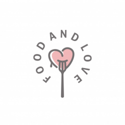 Fork and heart for food and love logo design inspiration ...