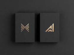 Gold luxury logo / monogram by MBrand | Design Inspiration