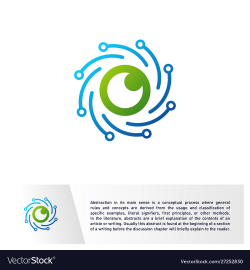 Connected eye logo design template technology