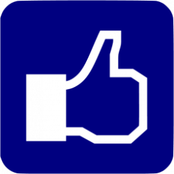 Navy blue facebook like 3 icon - Free navy blue like icons