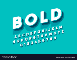Modern bold font design alphabet letters and