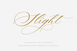 Slight, A Calligraphy Script Font ~ Script Fonts ~ Creative ...