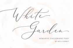 White Garden Calligraphy Logo Font ~ Script Fonts ~ Creative ...