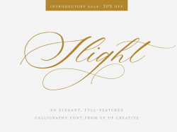 Slight, a Calligraphy Script Font by Fonts Collection on ...