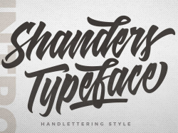 Shanders Hand Lettering Fonts - Mockup Free Downloads