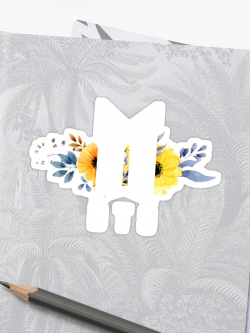 BTS logo, k-pop, Flowers, Hipster, Fashion, Slogan Tee, Instagram cute,  kawaii | Sticker