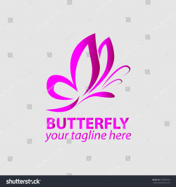 Vector Butterfly Icon Logo Purple | Butterfly, Logos, Logos ...
