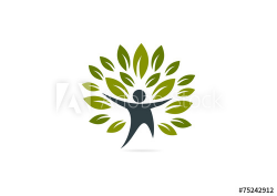 tree human body healthy grow logo - Buy this stock vector ...