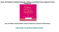 Grace, Not Perfection Embracing Simplicity, Chasing Joy ...