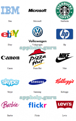 Answers - Logo Quiz (by Bubble Quiz Games) - Level 1 - Game ...