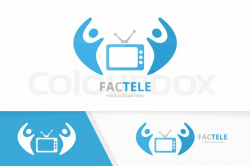 Vector tv and people logo combination. ... | Stock vector ...
