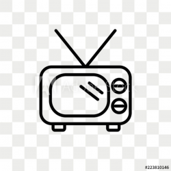 Old Tv vector icon isolated on transparent background, Old ...