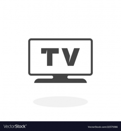 Tv icon logo on white background