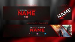 New 2017 Banner Template | YouTube Banner + Twitter Banner And Logo PSD |  With Free Download