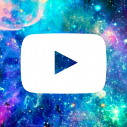 YouTube Icon colorful galaxy stars youtube icon...