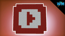 Minecraft Pixel Art - How To Build A Mini YouTube Logo