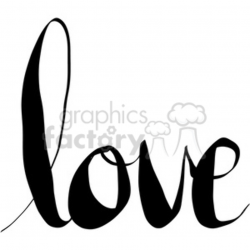 love words calligraphy lettering clipart. Royalty-free clipart # 398192