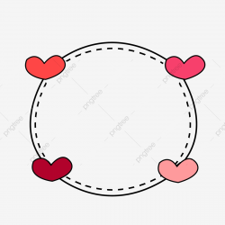 Pink Cartoon Minimalistic Creative Love Frame Border, Pink, Love ...