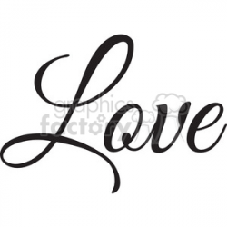 love vector word clipart. Royalty-free clipart # 394844
