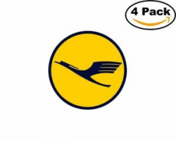 Details about Airlines Lufthansa Logo 4 Stickers 4X4 Inches Sticker