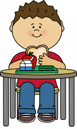 Boy Eating Cafeteria Lunch | Clip art, Clipart boy, Art