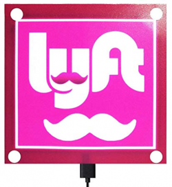 Lyft Light Sign Logo sticker Decal Reflective Bright Glowing Wireless  Removable Lyft Sign Logo Decal Flashing Car Sticker White Light Uber Lyft  amp ...