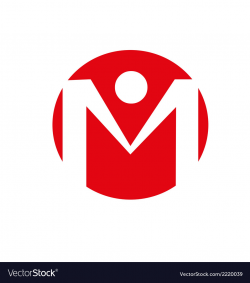 Alphabet letter M logo