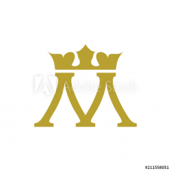 M logo letter with crown design - Buy this stock vector and ...