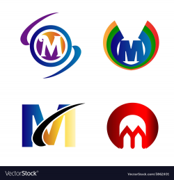 Letter M logo Icons Set Graphic Design