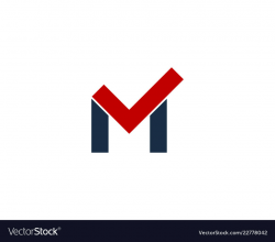 Check letter m logo icon design