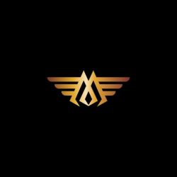 Letter M Wings luxury logo design concept template ...