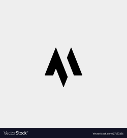 Letter m am ma mm monogram logo design minimal